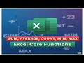Excel Essential Functions SUM AVERAGE COUNT MIN MAX Explained MOS Prep