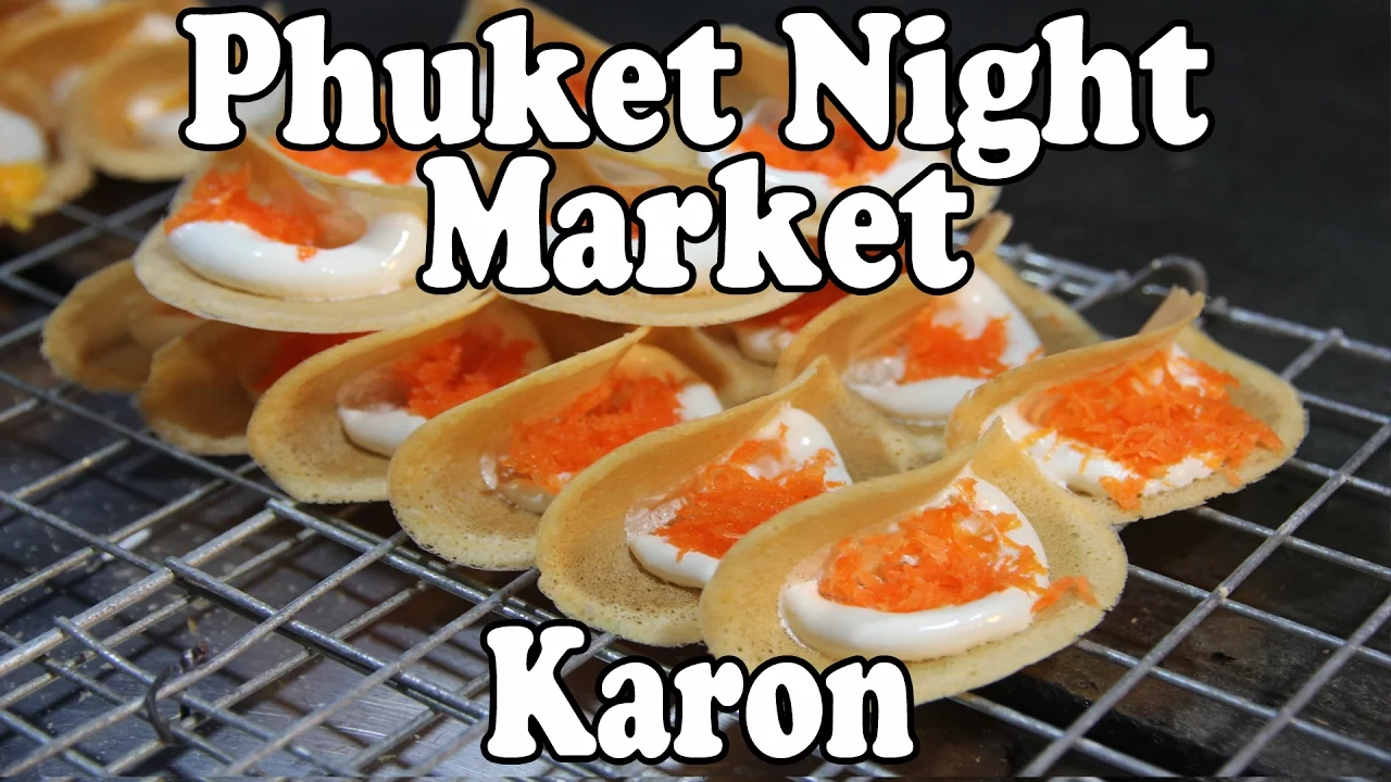 Karon Night Market. Thai Street Food & Shopping at a Night Market in Karon Beach Phuket Thailand