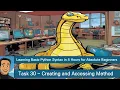 Learning Basic Python Syntax in 4 Hours for Absolute Beginners Task 30 Creating and Accessing Me