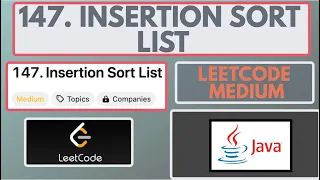 Leetcode 147 Insertion Sort List Medium Java Solution