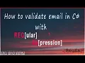 How to validate email in C with Regular Expressions