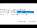 CP11 - Soundscape Project Getting Started Guide