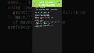 Build Stopwatch using Python
