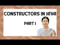Java Constructor Program Explanation Object Creation Default Values Access Specifier ICSE