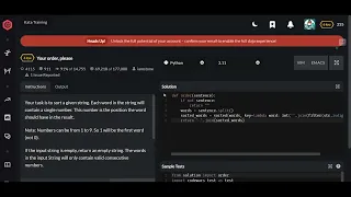 Codewars Your order please Python 6 kyu