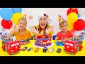 Download Lagu Vlad and Niki play with Disney Cars and celebrate Lightning McQueen Day