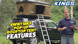 Introducing Kings Kwiky MKII Hard Shell Rooftop Tent NEW Bracing System 2-min Setup