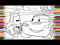 How to Lightning McQueen Coloring Page for Kids Disney Cars Coloring