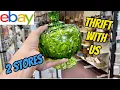 THRIFT WITH US 2 STORES Salvation Army FOUND ART GLASS RESELLING ON EBAY FOR A PROFIT