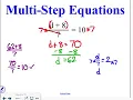 Algebra 2-3 Solving Multi-Step Equations
