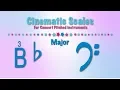 B-flat Major 3 Bass Clef - Concert Pitched Cinematic Scales