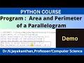 Python Program to Calculate Parallelogram Area and Perimeter with Ease Demonstration
