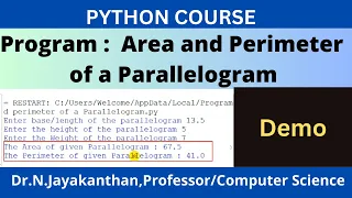 Python Program to Calculate Parallelogram Area and Perimeter with Ease Demonstration