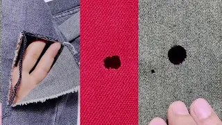 Tutorial / full explanation of using2 types of stitches to mend 3 different types of fabrics