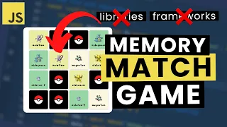 Build a JavaScript Memory Match Game - NO frameworks or libraries