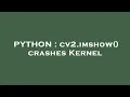 PYTHON cv2 imshow crashes Kernel
