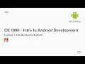 Intro to Android Development Lecture 1 - Intro to the Editor Views