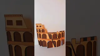 الحضارة الرومانية على شكل مبنى الكولوسيوم مشروع الوحدة الأولى المستوى السادس 