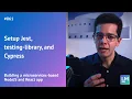 Setup Jest testing-library and Cypress Building a microservices-based NodeJS and React app