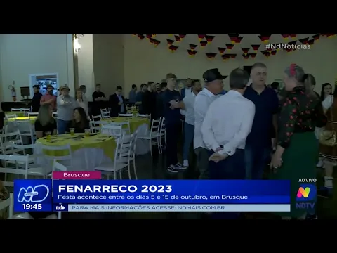 Fenarreco 2023: festa acontece entre os dias 5 e 15 de outubro, em Brusque