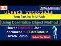 How to convert a JSON data To DataTable in UiPath RPA rpalearners