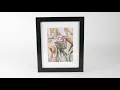 8X10 Black Photo Picture Frame for 5X7 Photo Display with Beveled Mat