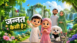   كيف هي الجنة    أناشيد إسلامية للأطفال   عادات حسنة للأطفال   كرتون ثلاثي الأبعاد دندنها