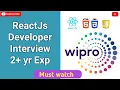 Wipro reactjs interview 2023 2 experience front end developer selected