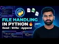 File Handling in Python Read Write Append Data Science Lecture 9 by techlearningwithRajat