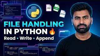 File Handling in Python Read Write Append Data Science Lecture 9 by techlearningwithRajat