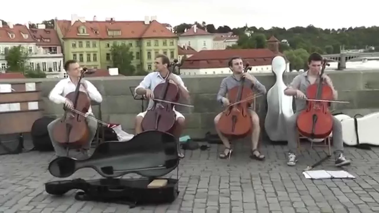 PRAGUE CELLOS QUARTET @CHARLES BRIDGE - PIRATE OF CARRIBEAN MAIN THEME PRAGUE CELLOS QUARTET @CHARLES BRIDGE - PIRATE OF CARRIBEAN MAIN THEME