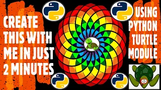 Python Turtle - Circle Spirograph Tutorial 2022 In Just 2 Minutes