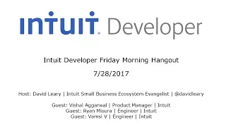 Intuit Developer Friday Hangout old - Topic QuickBooks OAuth 2 0