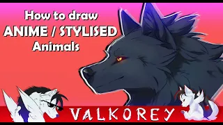HOW TO DRAW ANIME STYLIZED ANIMALS - easy tutorial