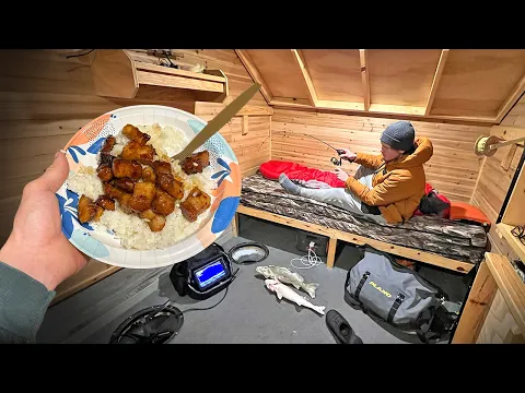 3 Days First Ice Camping w/ Sticky Pork Belly \u0026 Rice
