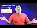 Delete Duplicate Rows from Table SQL Server