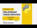 Selenium WebDriver Python Tutorial in Hindi Explicit Wait