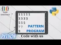 Pattern Program For Python Python for Beginner Code Generator CG