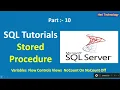 SQL Variables Sql Flow Controls Sql Views SQL NoCount On NoCount Off SQL Stored Procedure