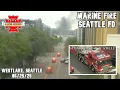 SEATTLE FIRE 25 units respond to a 2 alarm boat fire