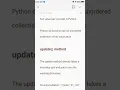 Python concept of key value pairs in Python update method of dictionary in Python dictionary