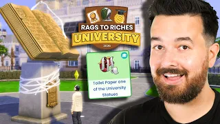 Toilet papering the statue in Rags to Riches University (Part 2)