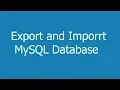 how to import and export mysql database using command line and phpmyadmin