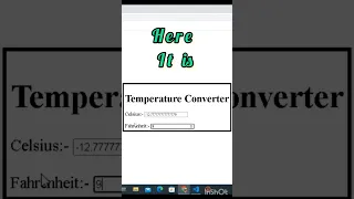 How to Make a JS Temperature Converter