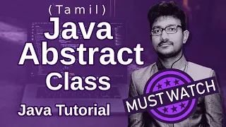 Java abstract class tutorial in Tamil Java abstract class program examples in Tamil