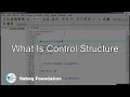 What is Control Structure Computer Science Lecture Sabaq pk