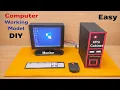 computer working model making at home using waste materials DIY PC craftpiller howtofunda