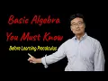 Must Know Algebra Basics Before learning Precalculus Precalculus Lesson