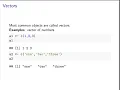 R Tutorial - Vectors Lists Matrices