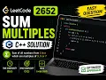 LeetCode 2652 Sum Multiples Easy C Solution